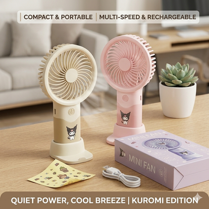 Mini Handheld Fan with Mobile Stand