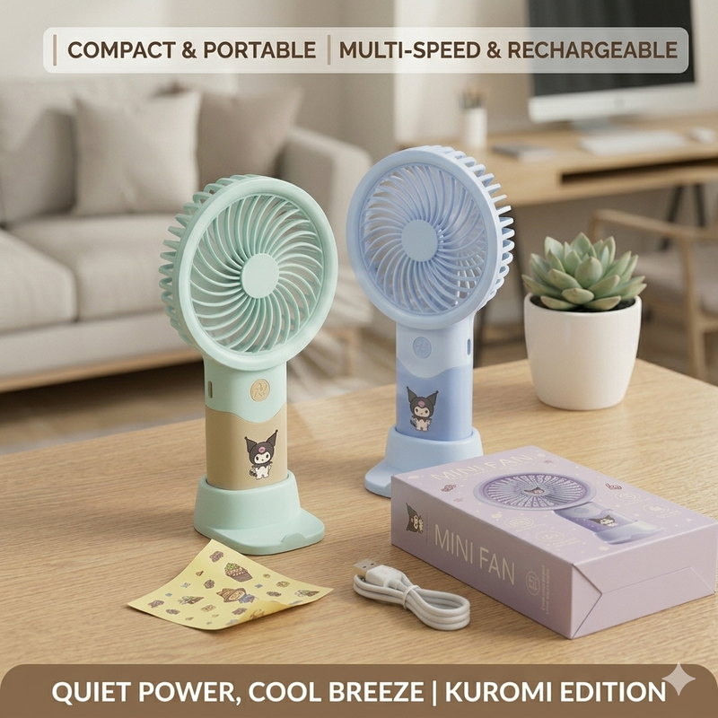 Mini Handheld Fan with Mobile Stand